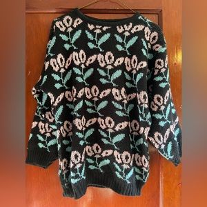Vintage “grandma” Sweater - Tulips